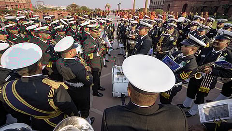 Rehearsal For Beating Retreat Ceremony