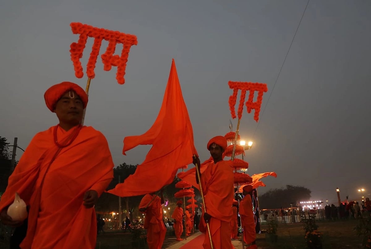  Photo: Suresh K Pandey/Outlook  : Ram mandir Pran Pratishtha: Celebrations in Delhi |