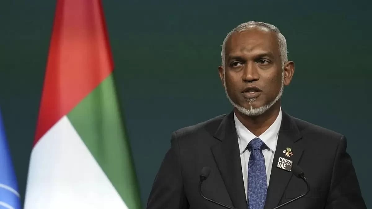 AP : Maldives President Mohamed Muizzu.
