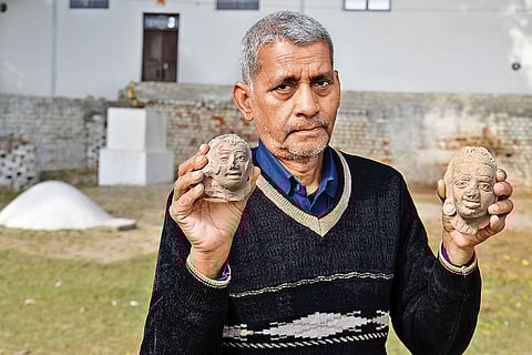 Two ancient idols of the Buddha found at Ayodhya