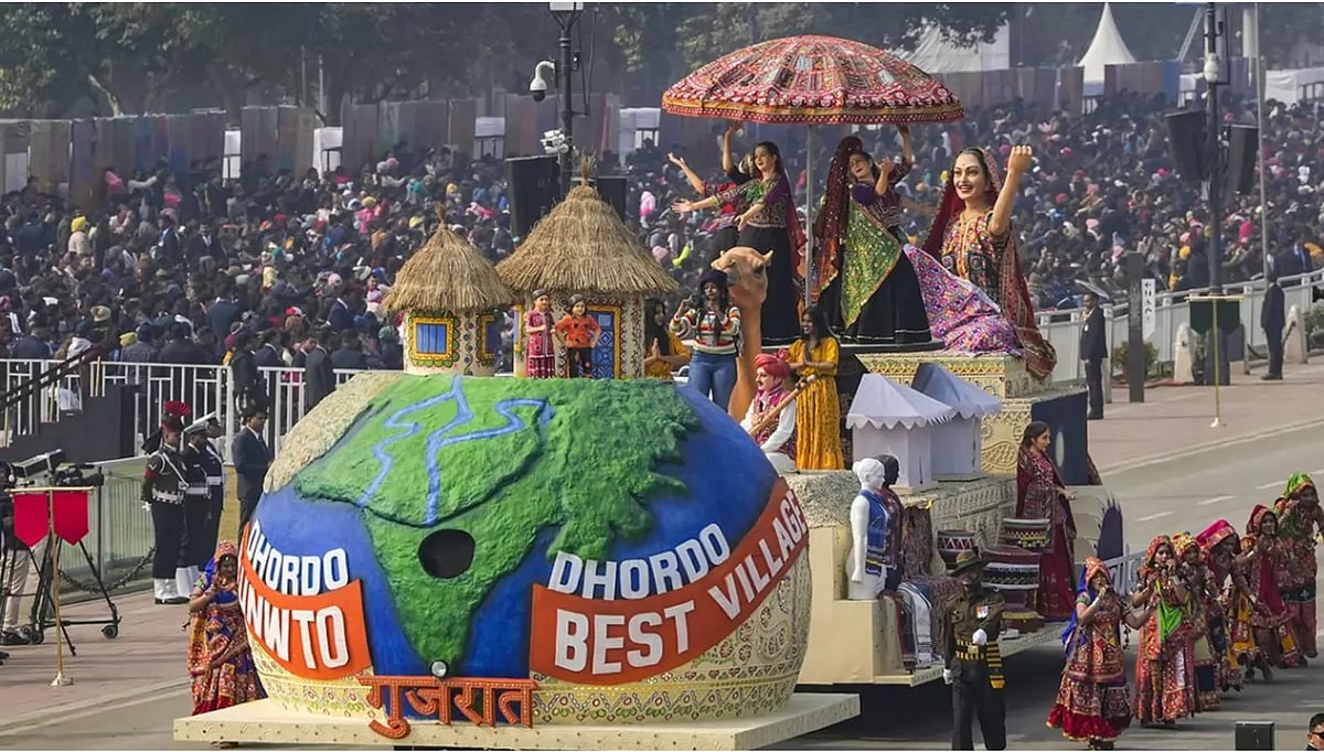 Photo: PTI/Atul Yadav : Republic Day Parade full dress rehearsal