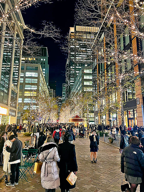 Christmas market in Ginza district