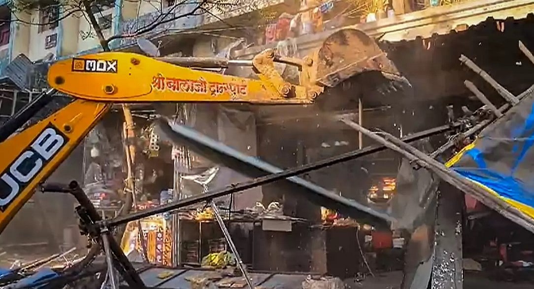 PTI : Demolition drive in Maharashtra's Thane on Tuesday