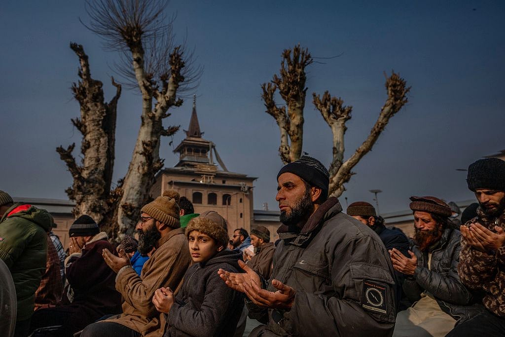 Kashmiris gathered at the Grand Mosque in Srinagar. - File Photo 