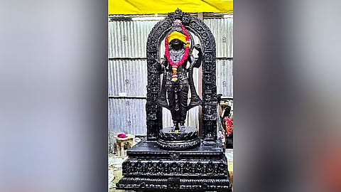 Ram Lalla idol placed inside the sanctum sanctorum of Ram Mandir.