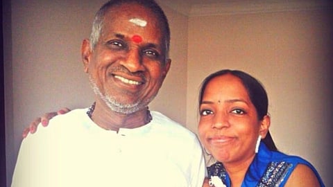 Bhavatharini with father, Ilaiyaraaja