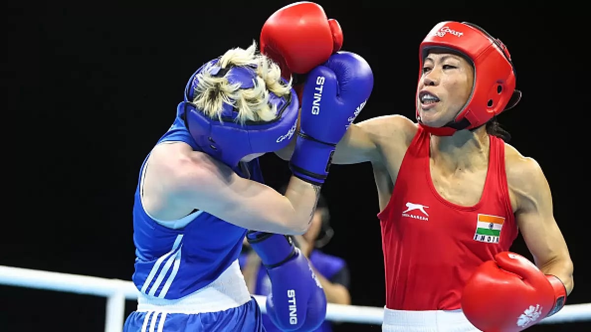 Photo: Chris Hyde/Getty Images : MC Mary Kom 
