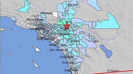 US Geological Survey : Southern California hit with earthquake.