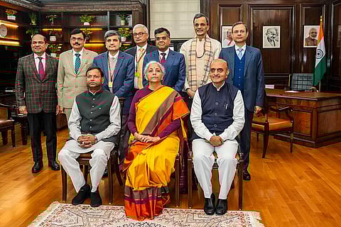 Interim Budget 2024: Sitharaman with her team
