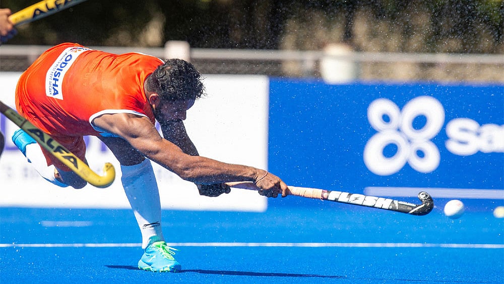 File Photo : Captain Harmanpreet Singh opened the scoring in the 2nd minute.