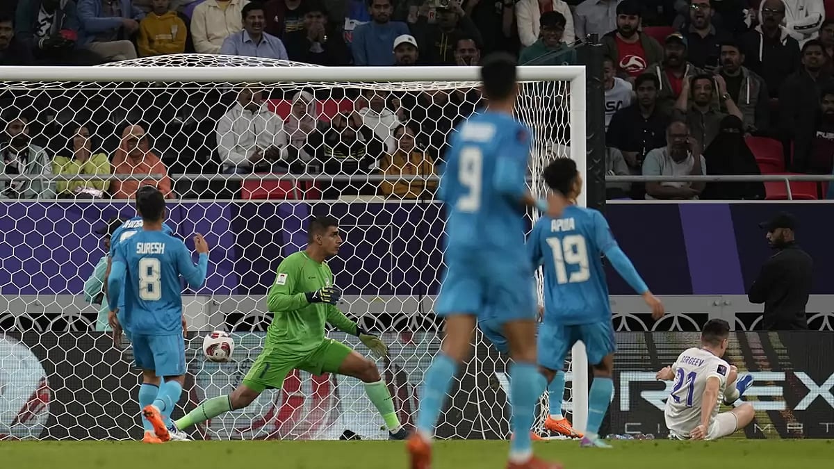 Photo: AP/Aijaz Rahi : AFC Asian Cup 2024: India Vs Uzbekistan 
