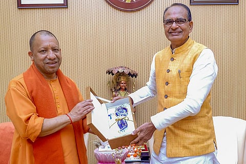 Shivraj Chouhan meets Yogi Adityanath