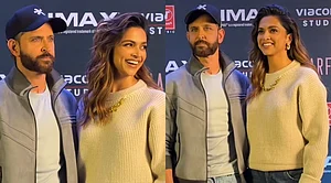 Instagram@Viral Bhayan : Hrithik Roshan, Deepika Padukone at 'Fighter' promotions