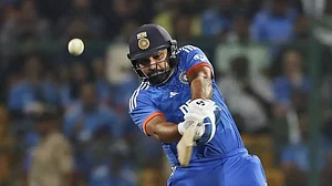 AP : India captain Rohit Sharma scored an unbeaten 121 in the third T20I against Afghanistan in Bengaluru
