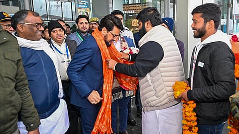 Anurag Thakur in Lucknow