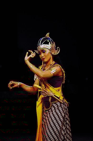 Getty Images : An actor playing Sita in a performance of the epic Ramayana in Indonesia. 