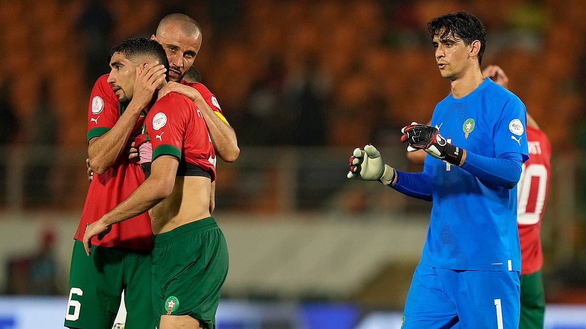 AFCON: Achraf Hakimi Misses Penalty As Morocco Are Dumped Out By South Africa - In Pics