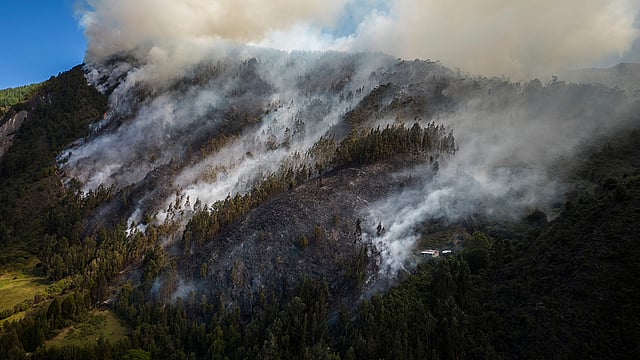Wildfire Ravages Mountains Of Columbia’s Bogota