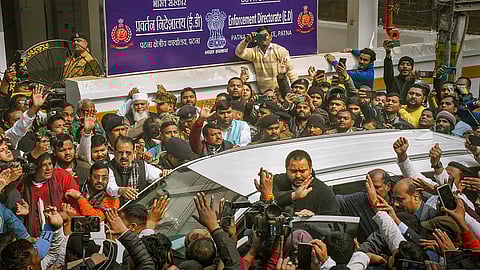 Tejashwi Yadav arrives at ED office in Patna