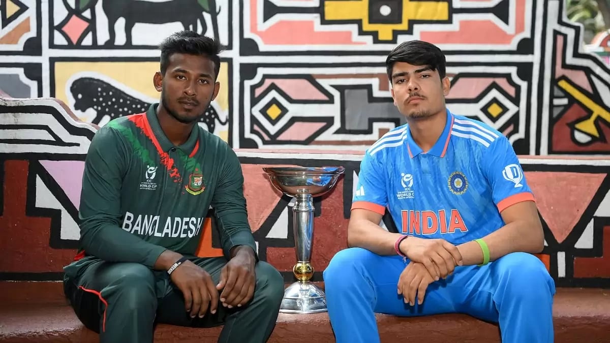 ICC 2023
 : India vs Bangladesh, ICC U-19 Men's World Cup 2024: The Captains pose for a picture