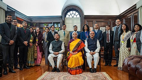 Interim Budget 2024: Sitharaman with her team