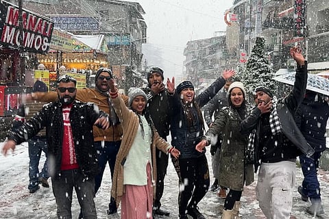 Snowfall in Manali