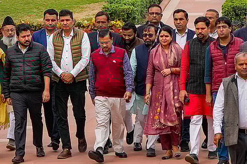 Arvind Kejriwal at Rajghat