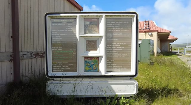 Photographer Finds Abandoned McDonald's With 90s Menu On Remote Alaskan Island