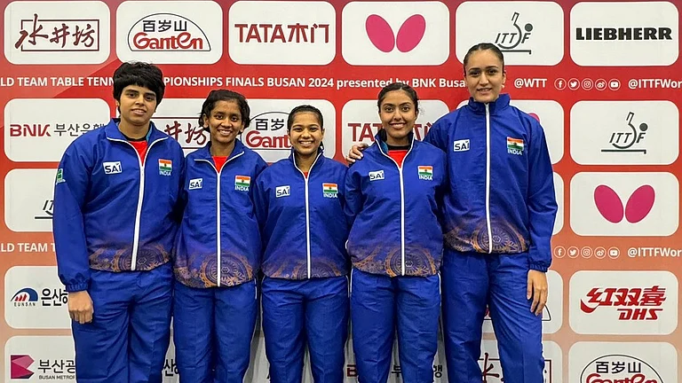 The Indian women's table tennis team. - X/India_AllSports