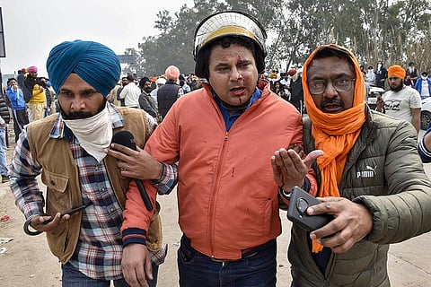 Farmers March: Tear gas hurled at Haryana border