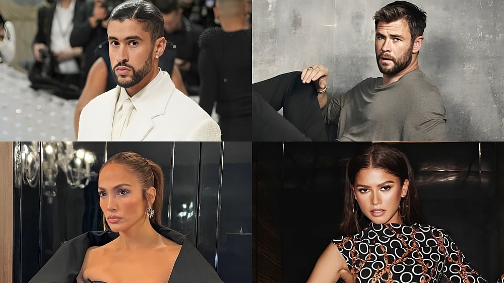 Instagram : Bad Bunny, Jennifer Lopez, Zendaya, Chris Hemsworth 