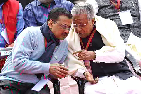 LDF protest at Jantar Mantar in Delhi