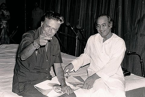 Music director C Ramachandra and singer Mehdi Hassan