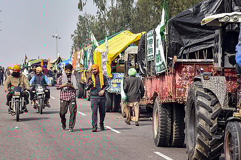 Farmers' march: Security at Haryana border