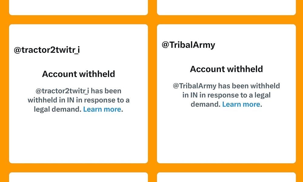 Social media accounts related to farmers' protest suspended 