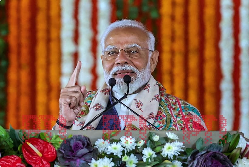 PTI
 : PM Modi addressing a public rally in Jammu & Kashmir
