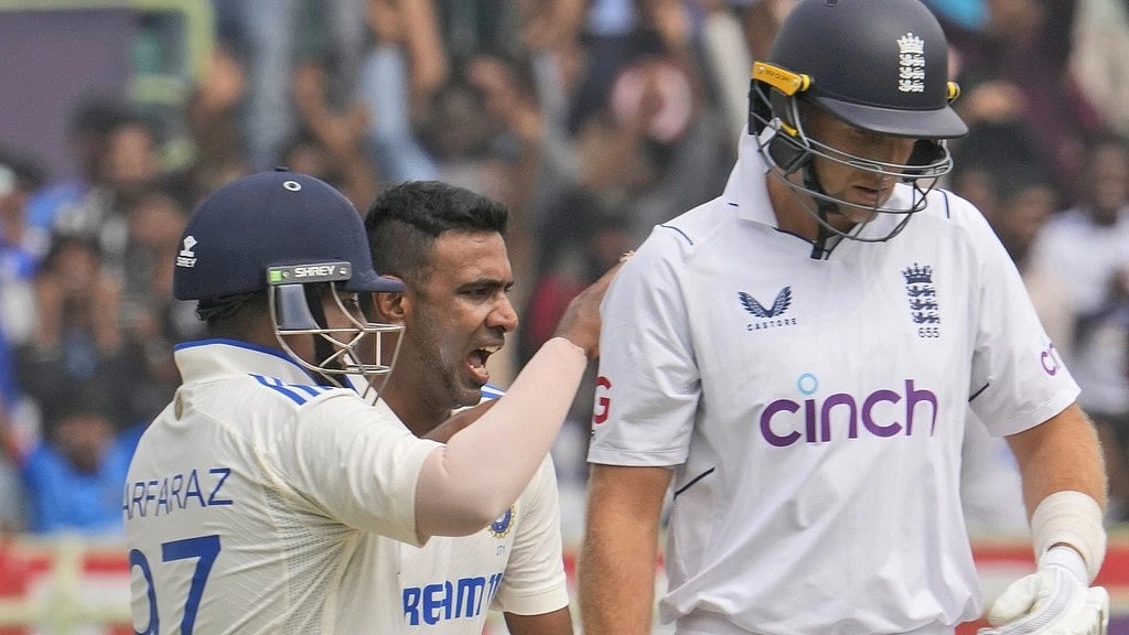 AP Photo/Manish Swarup :  Joe Root walking off after losing his wicket in the 2nd Test match in Visakhapatnam.