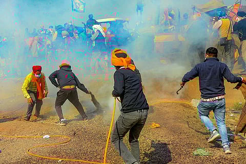 Farmers protest march