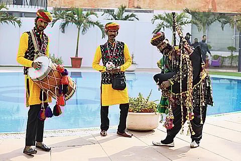 Folk artists at the venue