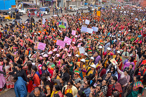 Saree walkathon in Jabalpur