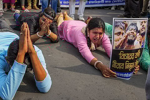 Upper primary teachers aspirants rally in Kolkata