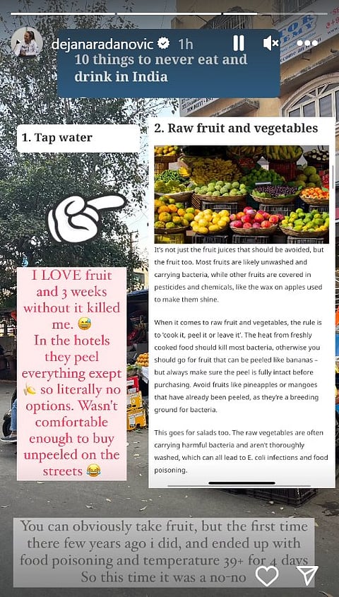 Dejana Radanovic posts another story amid the controversy.