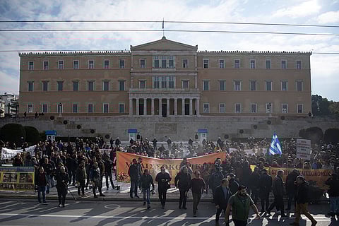 Beekeepers demonstration in Greece