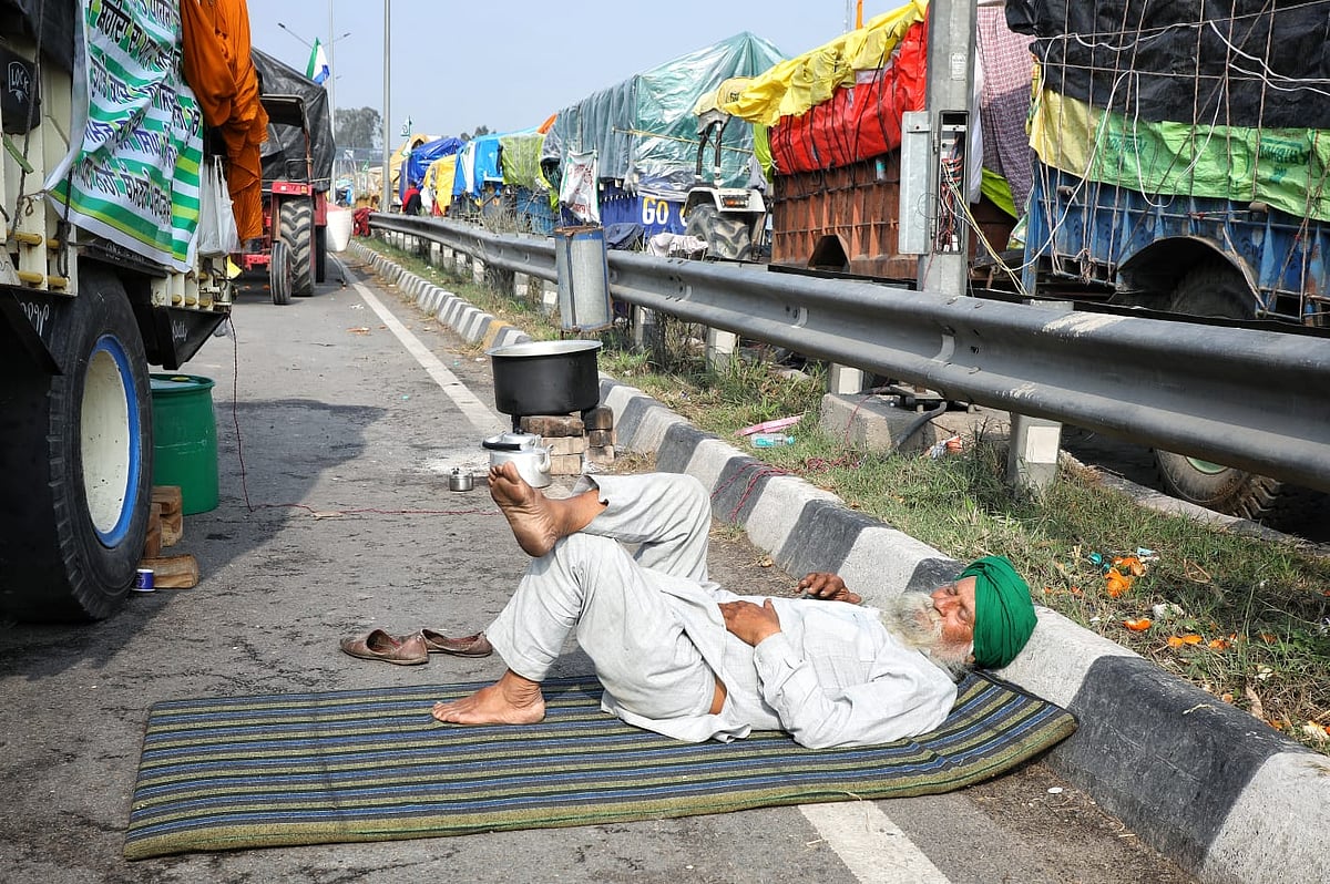 | Photo: Suresh K. Pandey/Outlook : Farmers protest at Shambhu Border