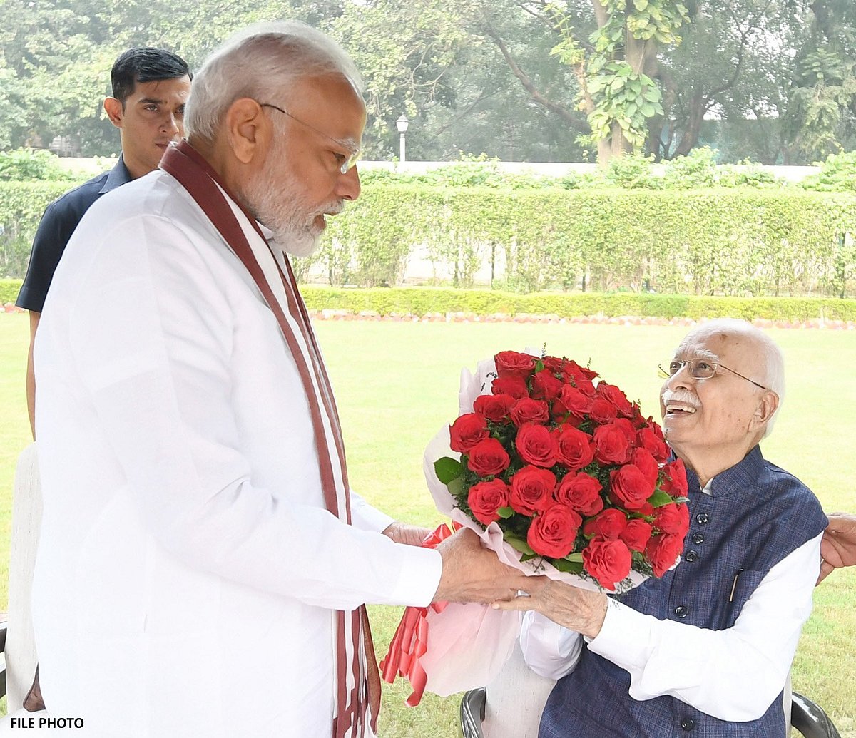 X/NarendraModi : PM Narendra Modi with LK Advani