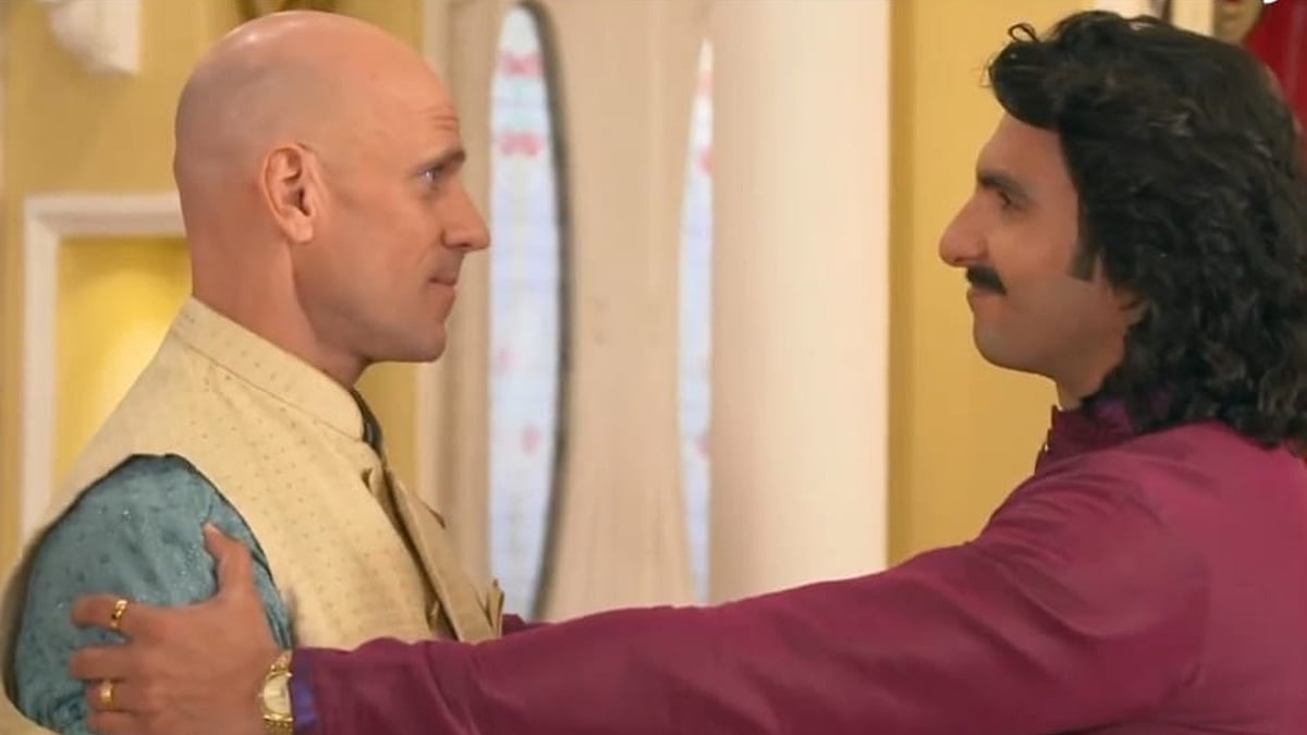 Ranveer Singh and Johnny Sins in an ad - Intagram