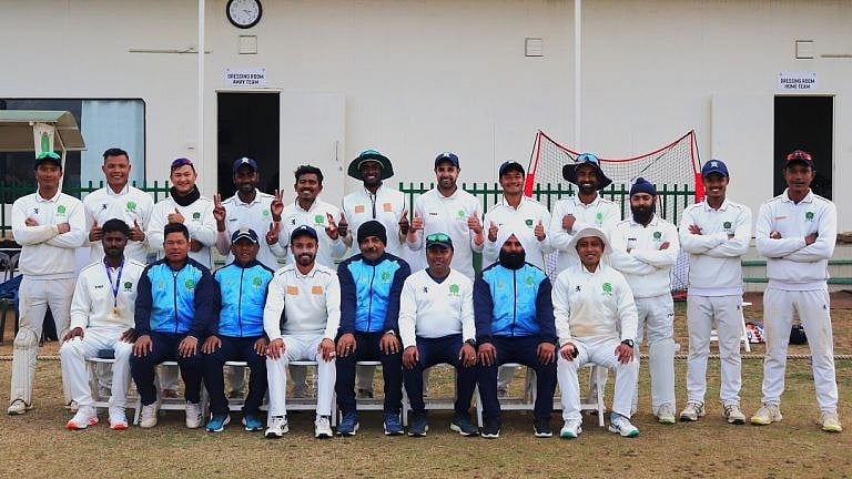 File : Meghalaya notched up an outright win over Mizoram in the Ranji Trophy 2024 Plate Group semi-finals to book a summit clash against Hyderabad.  