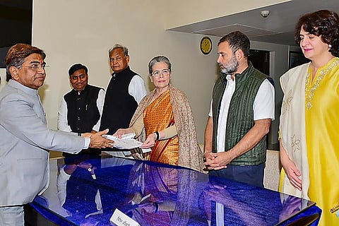 RS polls: Sonia Gandhi at Rajasthan Assembly