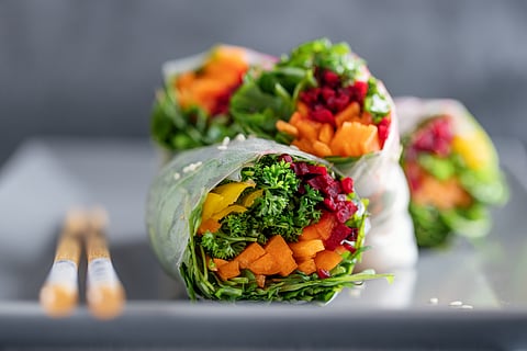 Vegetable and Hummus Wrap