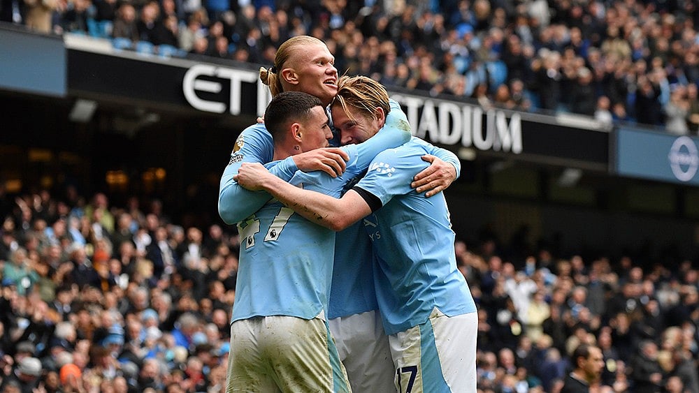 Photo: AP/Rui Viera : Manchester City are in action in the English Premier League as they eye a fourth PL title.